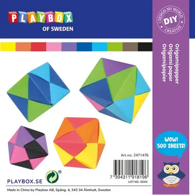 Set 500 de coli hartie pentru origami, 15*15 cm,10 culori, pentru gradinita si scoala - okepb2471476