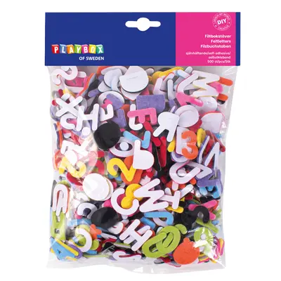 Set 500 de litere colorate adezive din fetru, creatie, gradinita si scoala - okepb2471665