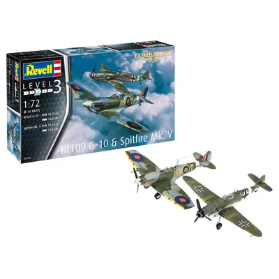 Set aeromodele Messerschmitt Bf109G-10 & Spitfire Mk.V VRNRV03710
