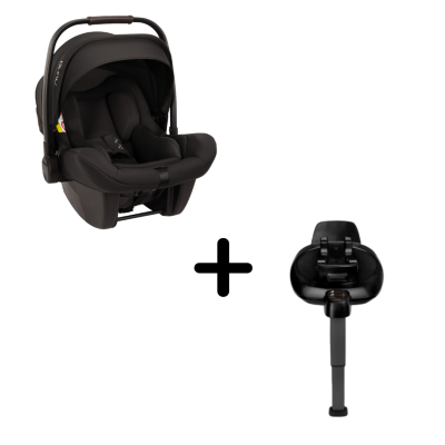 Nuna - set scoica auto i-size pipa lite caviar r129 + baza isofix base next i-size pentru pipa lite bbbcs08500cvrglset