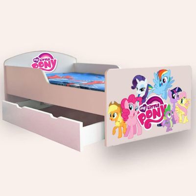 Pat Copii Little Pony Mare 2-12 Ani Cu Sertar Cu Saltea Inclusa 160x80 Cmg43817510109441