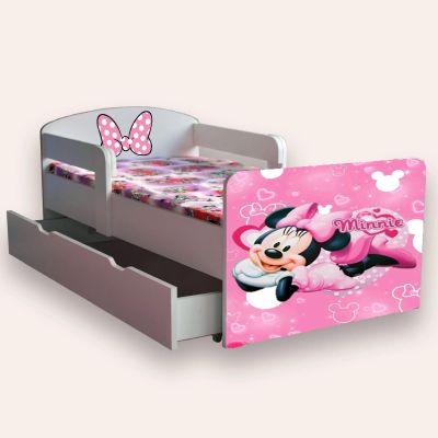 Patut Fetite Minnie Mouse Cu Manere Mic 2-8 Ani Cu Sertar Varianta fara Saltea Cmg46495425429844
