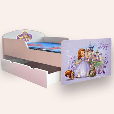 Pat Copii Sofia Mare 2-12 Ani Cu Sertar Cu Saltea Inclusa 160x80 Cmg43817577021697
