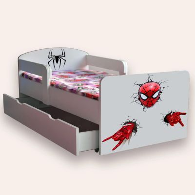 Pat Baieti Spiderman Cu Manere Mare 2-12 Ani Cu Sertar Cu Saltea Inclusa 160x80 Cmg46495495455060