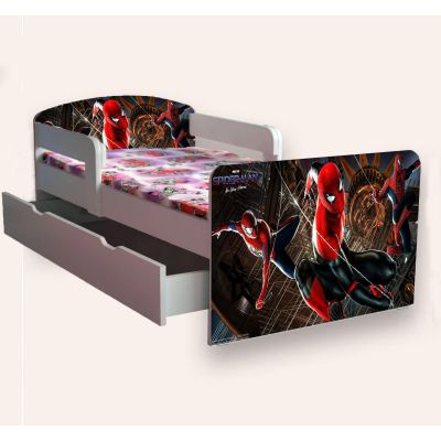 Patut Pentru Baieti Spiderman Cu Manere Varianta 2 Mic 2-8 Ani Cu Sertar Cu Saltea Inclusa 140x70 Cmg46968553537876