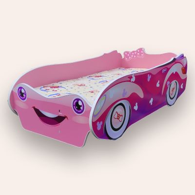 Pat Masina Minnie Mic 2-8 Ani Pentru Saltele 140x70 Roz Cu Saltea Inclusa Cmg43410629951745