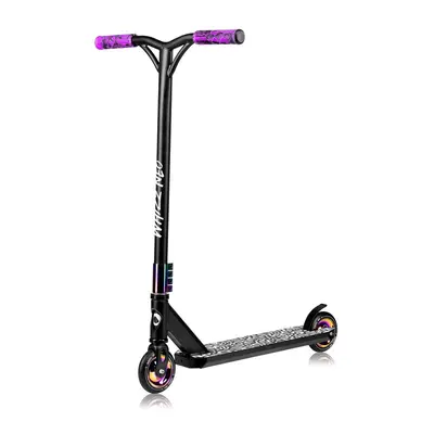 Trotineta, Lionelo, Whizz, Pentru Acrobatii, Rulmenti ABEC-9, Sistemul de compresie IHC 9, 20 - 100 kg, Conform cu standardul european de securitate EN14619, Multicolor BYNLO-WHIZZ_NEO_BLACK_CARBON_MULTICOLOR