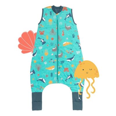 Sac de dormit cu picioruse si talpa antiderapanta Under the Sea 90 cm + manseta 1.0 Tog BBXCJ792-10FN