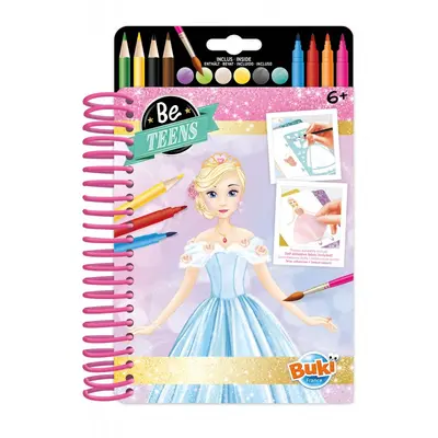 Set fashion designer pentru copii-deseneaza rochii printese bkcm101