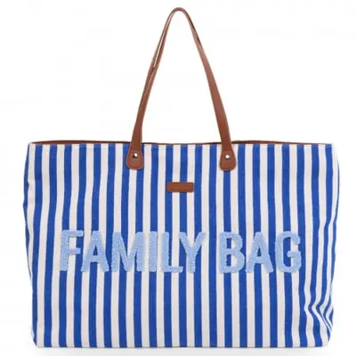 Geanta Childhome Family Bag Albastru Alb ERFCH-CWFBSTBL