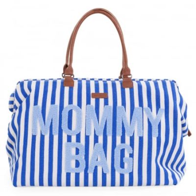Geanta de infasat Childhome Mommy Bag Albastru Alb ERFCH-CWMBBSTBL