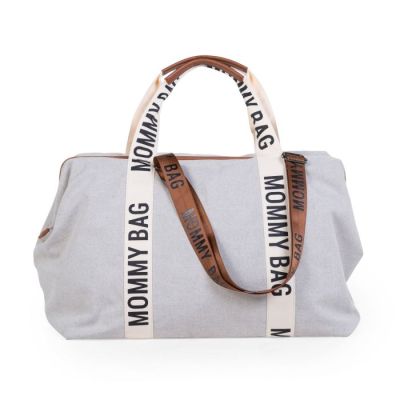 Geanta de infasat Childhome Mommy Bag Signature Alb ERFCH-CWMBBSCOW