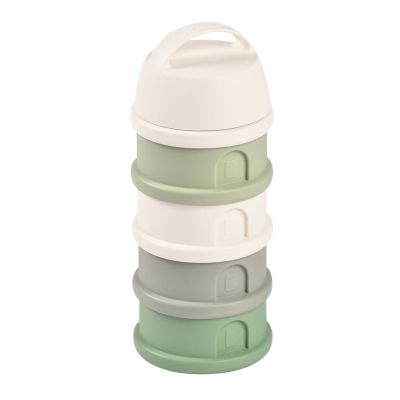 Recipient lapte praf 4 compartimente Beaba Sage Green ERFB911711