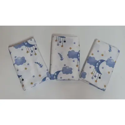 Scutece multifunctionale din finet 75x75 cm 3/set., blue Kreis