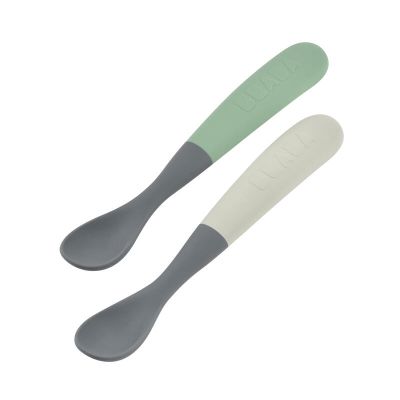 Set 2 lingurite silicon Beaba Bicolor Mineral ERFB913574