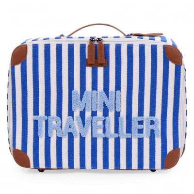 Valiza pentru copii Childhome Mini Traveller Albastru Alb ERFCH-CWSCKSTBL