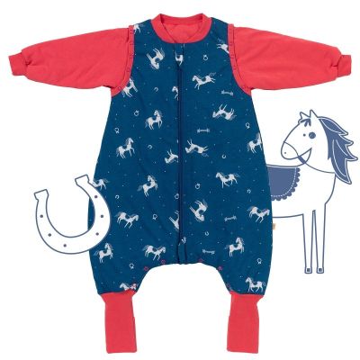 Sac de dormit cu picioruse si maneca lunga detasabila Horses 80 cm + manseta 2.5 Tog BBXCJ751-25FSN