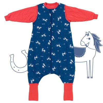 Sac de dormit cu picioruse si maneca lunga detasabila Horses 90 cm + manseta 2.5 Tog BBXCJ752-25FSN