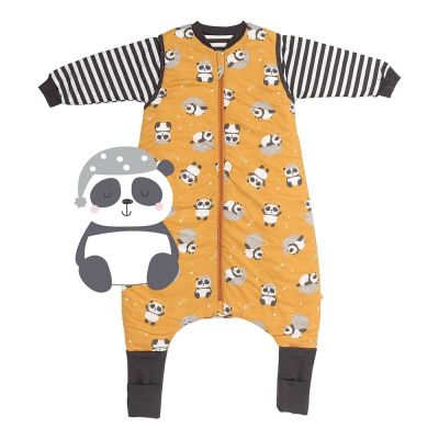 Sac de dormit cu picioruse si maneca lunga detasabila Panda 90 cm + manseta 2.5 Tog BBXCJ782-25FSN