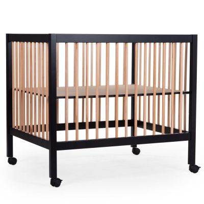 Tarc Childhome 97 cu roti 75x95 cm MDF Natural Negru ERFCH-PA97BN