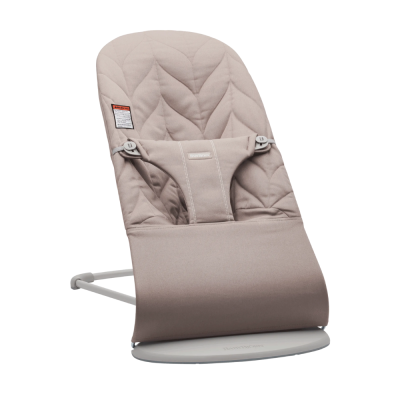 BabyBjorn - Balansoar Bliss Sand Gray cu aspect delicat de petala, tesatura matlasata BSAFE006317A
