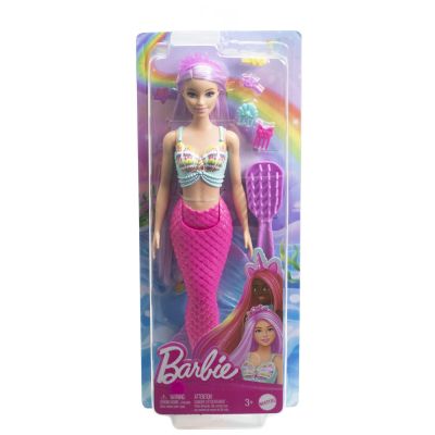 BARBIE PAPUSA SIRENA CU PAR MOV SI COADA ROZ VIVMTHRR00