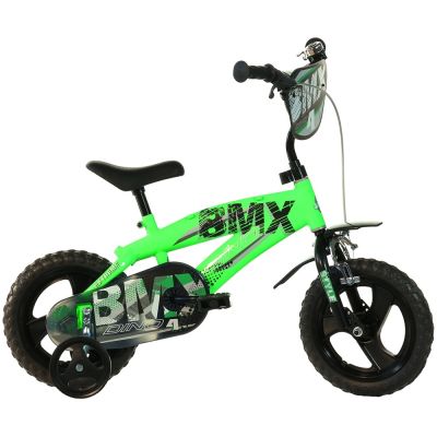 Bicicleta copii dino bikes 12' bmx negru si verde hubdb-125xl-01