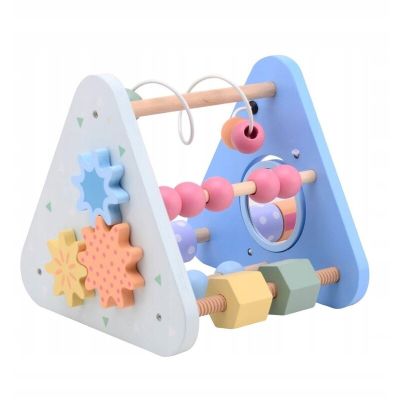 Centru de activitati, Joueco, Triunghi, Cu numaratoare, Cu sortator, 12 luni+, Multicolor BYN80153