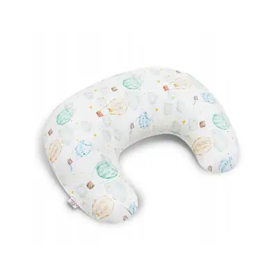 Perna pentru alaptat, Bocioland, Ballons, Cu husa detasabila, Din bumbac, 50x18 cm, Multicolor BYNBOC0400