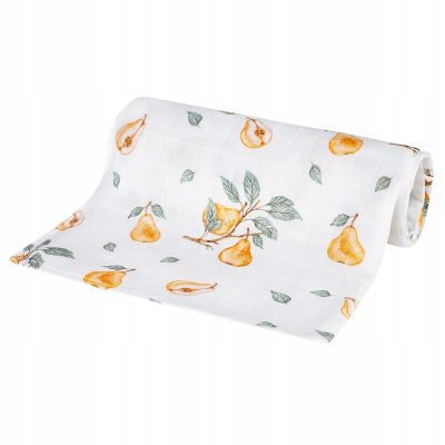 Scutec din bambus, Bocioland, Pears, Material certificat Oeko Tex Standard 100, Dimensiune mare, 75x75 cm, Multicolor BYNBL211