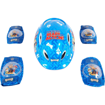 Set Casca si protectie cotiere genunchiere Paw Patrol Volare VLR578 BBJVLR578_Albastru