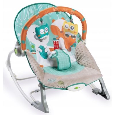 Balansoar cu vibratii, vulpita si ursul, ricokids 7309 - turcoaz edeedi7309