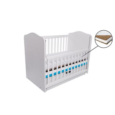 Patut vessanti como balansoar culisant - alb cu albastru + saltea cocos 10 cm edep10dbcl_d150