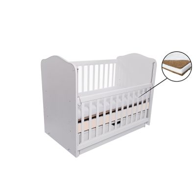 Patut vessanti como balansoar culisant - alb cu bej + saltea cocos 10 cm edep10dbcl_d102
