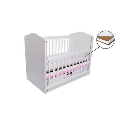 Patut vessanti como balansoar culisant - alb cu roz + saltea cocos 10 cm edep10dbcl_d125