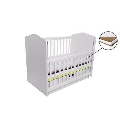 Patut vessanti como balansoar culisant - alb cu verde + saltea cocos 10 cm edep10dbcl_d134