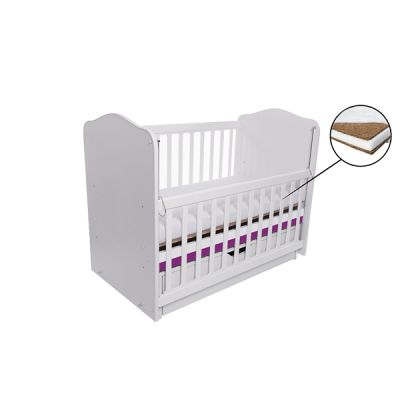 Patut vessanti como balansoar culisant - alb cu violet + saltea cocos 10 cm edep10dbcl_d137