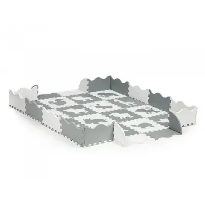 Salteluta de joaca cu animale si cu pereti, 36 elemente ecoeva001 - gri edeediecoeva001