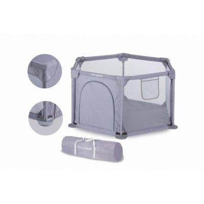 Tarc de joaca hexagonal pentru copii 122 x 106 cm kidwell fanko - gray edeedikomofan01a1