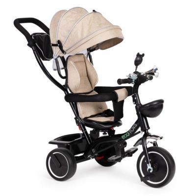 Tricicleta cu sezut rotativ ecotoys jm-066-9 - bej edeedijm-066-9be