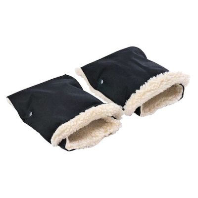 Manusi de lana pentru manerul caruciorului Nativo Winter Negre PMICNAT-W/143-01