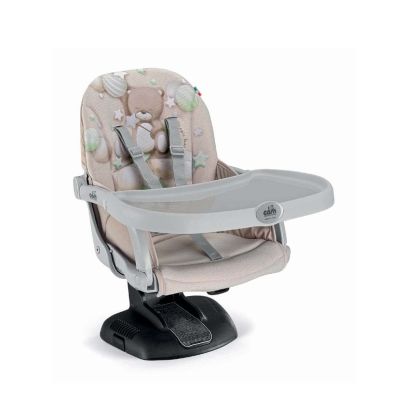 Scaun De Masa Cam   Seat Idea, Inaltime Ajustabila, Varsta 6-36 Luni, Pliabil, Centura De Siguranta In 5 Puncte, Bej - Gri Pjbs334-t261