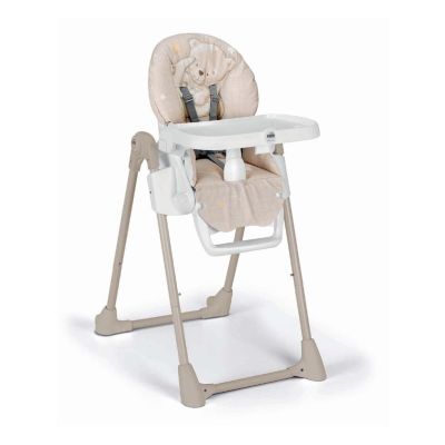 Scaun De Masa Multifunctional Pentru Bebelusi Si Copii, Cam   Pappananna Ii, Inaltime Ajustabila, Varsta 6-36 Luni, Pliabil, Centura De Siguranta In 5 Puncte, Depozitare, Bej-alb Pjbs2250-c260b