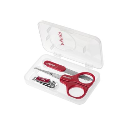Kit de manichiura pentru bebelusi Akuku A0042 Rosu PMICA0042