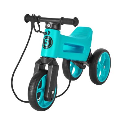Bicicleta fara pedale Funny Wheels Rider SuperSport 2 in 1 Aqua/Aqua PMIC410 516118