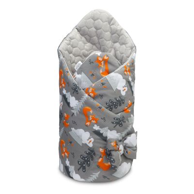 Paturica nou-nascut Sensillo Velvet Wrap Gri Munti 75x75 cm PMICSILLO-42302