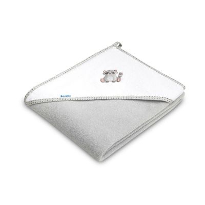 Prosop de baie cu gluga 100x100cm Sensillo Gri/Raton PMICSILLO-41653