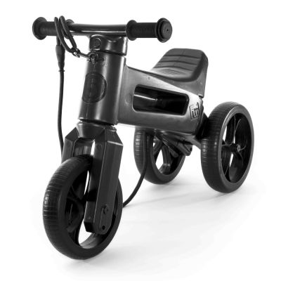 Bicicleta fara pedale Funny Wheels Rider SuperSport 2 in 1 All-Black Limited PMICFW-516354