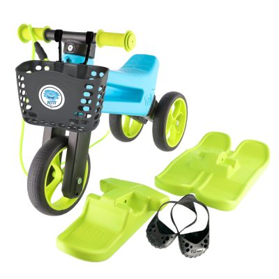 Bicicleta fara pedale Funny Wheels Rider YETTI SUPERPACK 3 in 1 Blue/Lime PMIC8595557516545