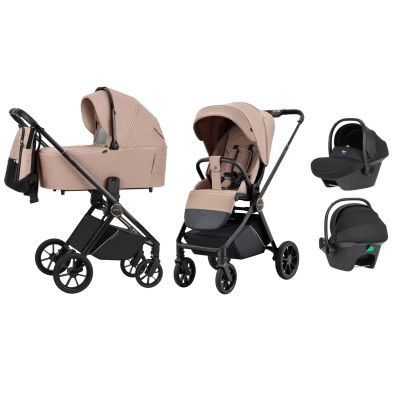 Carucior compact premium Carrello ULTRA 3 in 1 I-Size 40-87 cm Antique Beige PMICCRL-6525-3-BEIGE